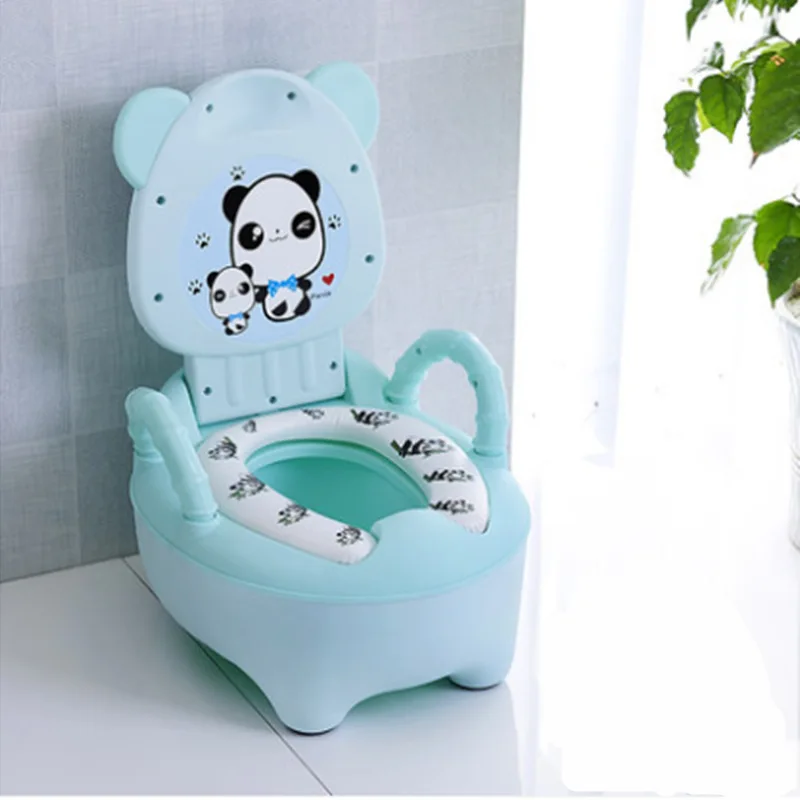 Baby Pot For Children Boys Potty Toilet Seat Baby Potty Training Girls Portable Toilet Bedpan Comfortable Backrest Cartoon Pots - Цвет: J Have Soft Pad