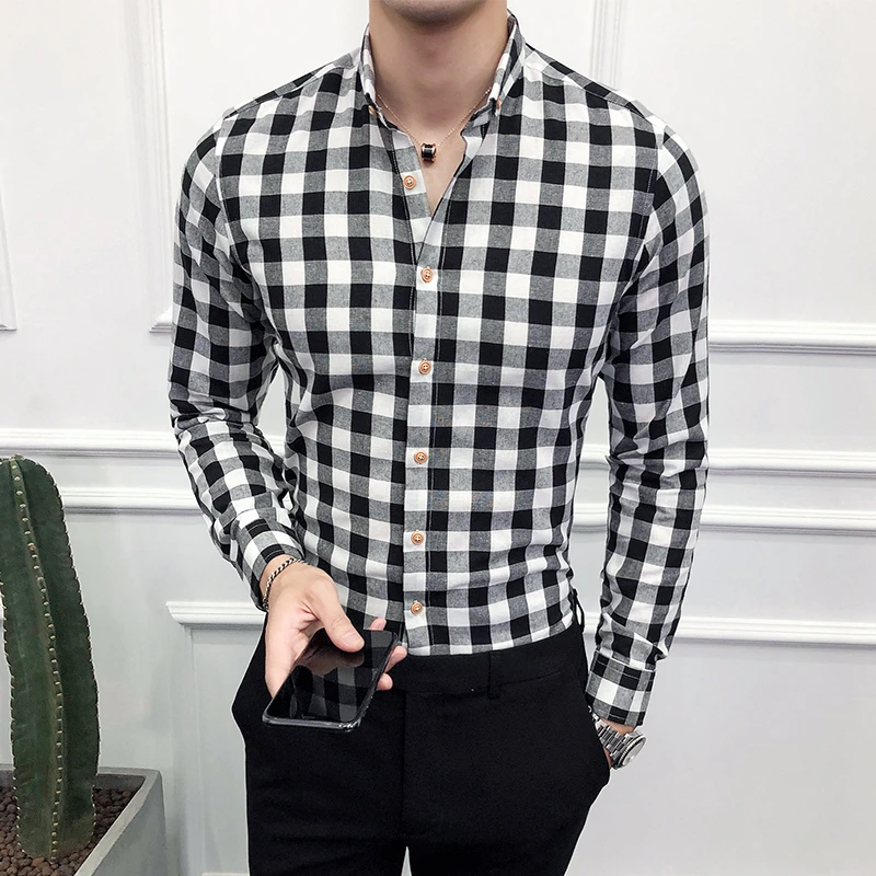 Camisa a cuadros roja y negra para hombre, camisa a cuadros para hombre,  camisa de manga corta para hombre, camisa a cuadros, nueva moda de verano  2019|Camisas informales| - AliExpress