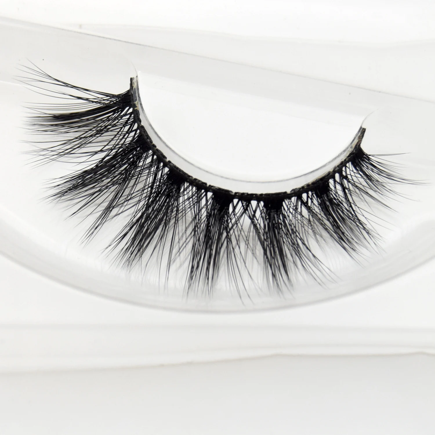 

Visofree Eyelashes Wonderful Effect Eyelashes Handmade Human Hair Lashes Makeup False Eyelashes Transparent 1 pairs silk d26
