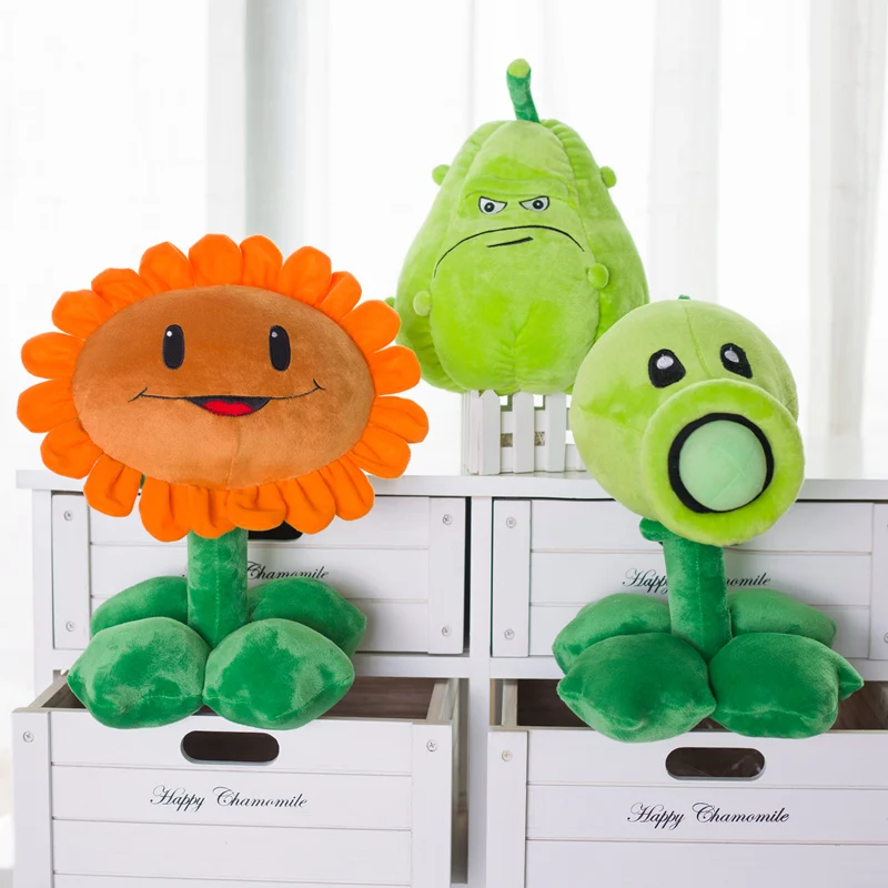 

1pcs 30cm Plants Vs Zombies Plush Decorations Toy Chomper New Plants Vs.Zombies Figurine Pea Sunflower Melon Stuffed Plush Toy