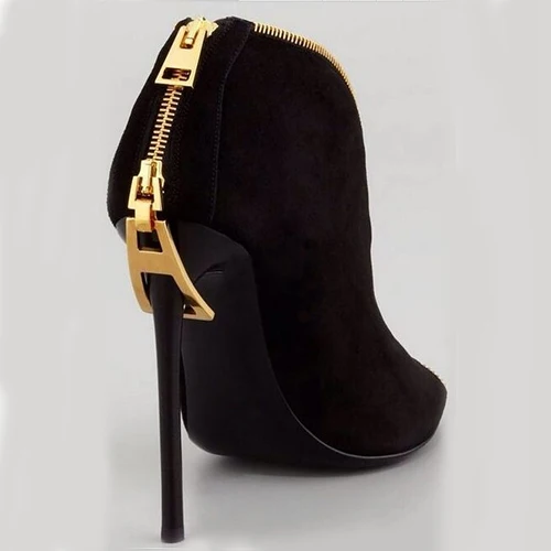 Cuissardes De Chaussures Nouveau Piste Bottes Mode Extensible En As Style Cheville Peep Chaussons Stiletto Troupeau Toe Talon Cuir Zipper Femme Picture Sqq56w