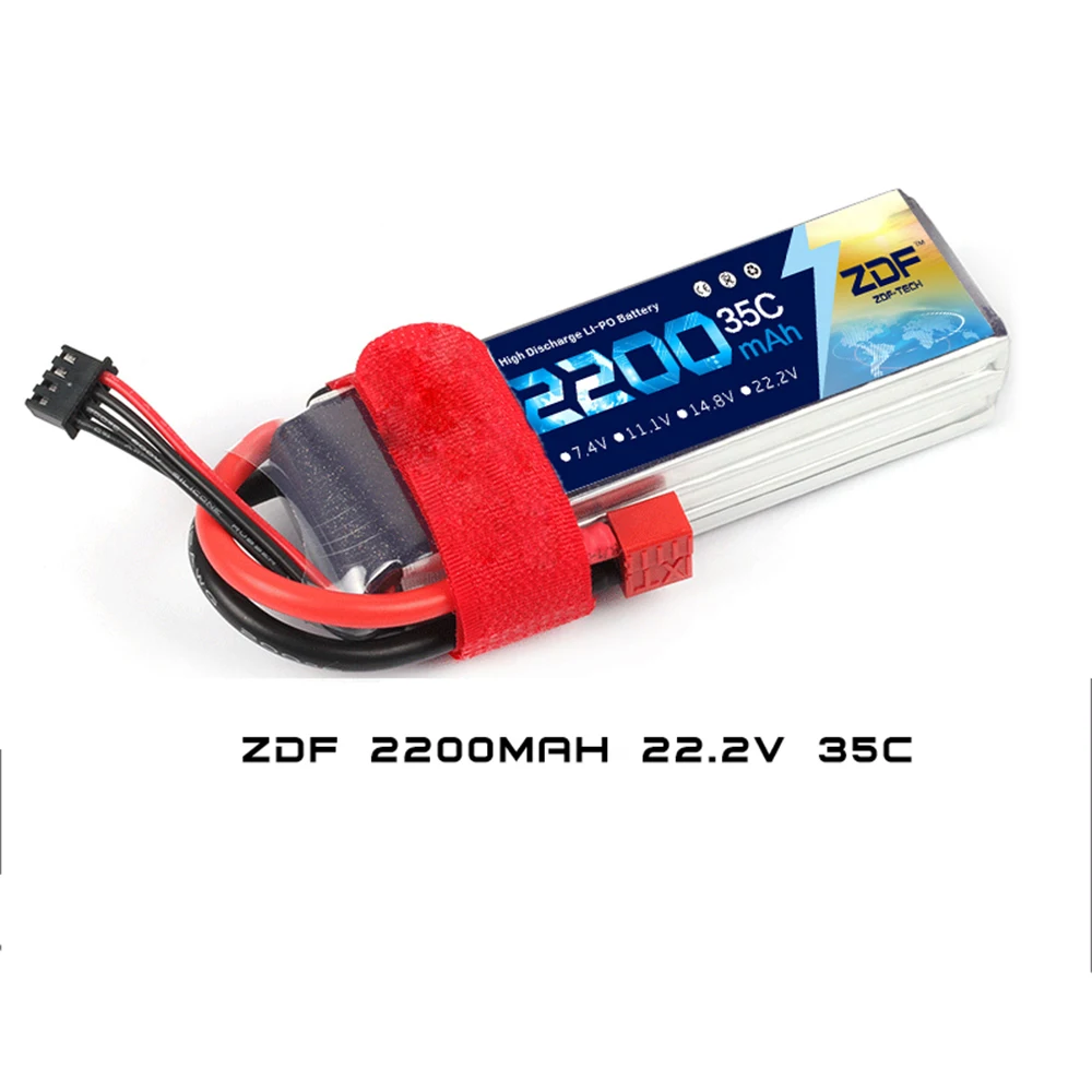 

ZDF RC Lipo Battery Akku 22.2V 2200mah 6S 35C RC max70C for RC Helicopter Airplane Car Quadcopter Boat Race Drone