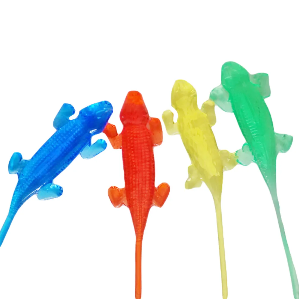 

Novelty Products Toy Lizard Animals April Fool's Day Stretch Elastic Viscous Lizard- Random Color