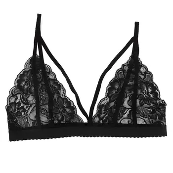 

Sexy Bra Floral Lace Wire Bra Bustier Sheer Top Seamless Bralette Transparent Cup Wireless Bras Brassiere Lingerie