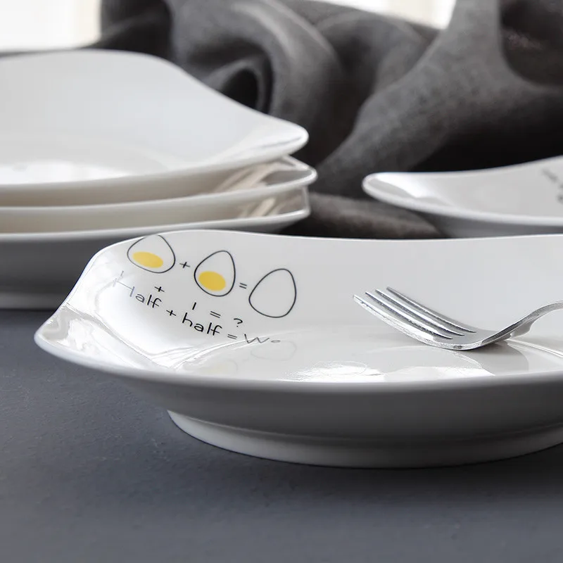 European Vintage Steak Plates Restaurant Breakfast Plate (3)