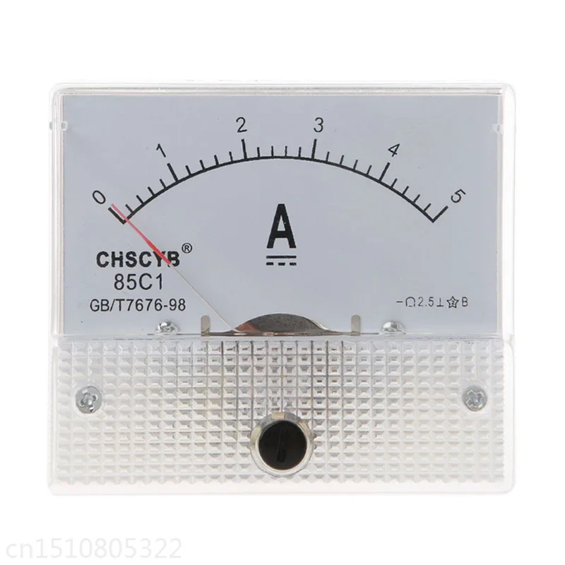 

DC 5A Analog Ammeter Panel AMP Current Meter Gauge 0-5A Screw Detector Tester 'zt