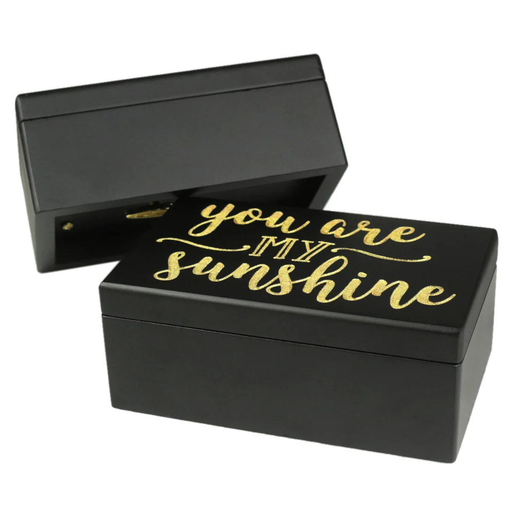 Деревянная музыкальная шкатулка ручной работы You are my sunshine подарок на день