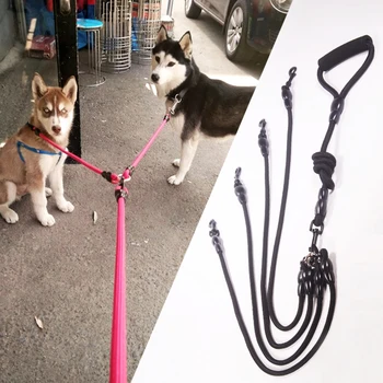 

Multiple Pet Dogs Ropes Leashes Outdoor Supplies Running Jogging Harnesses Rope Walk Pets Chain Dog Puppy Traction Products