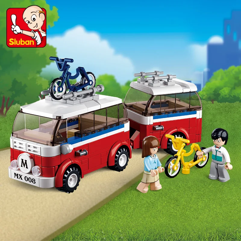 Конструктор Sluban City Town Banya &amp Lemey's RV 324 шт. Обучающие кирпичи игрушка подарок | Игрушечные кубики -32882303752