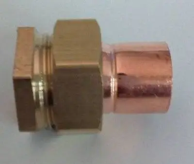 

1/2" BSP x 15mm Brass Female Thread Socket Union to Copper End Feed Pipe Fitting for water gas oil