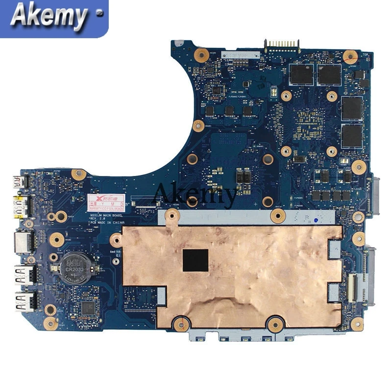 Akemy N551JK материнская плата для ноутбука ASUS N551JK G551JK N551JQ N551JW N551JM N551J Тесты Оригинал материнская плата I7-CPU GTX850M