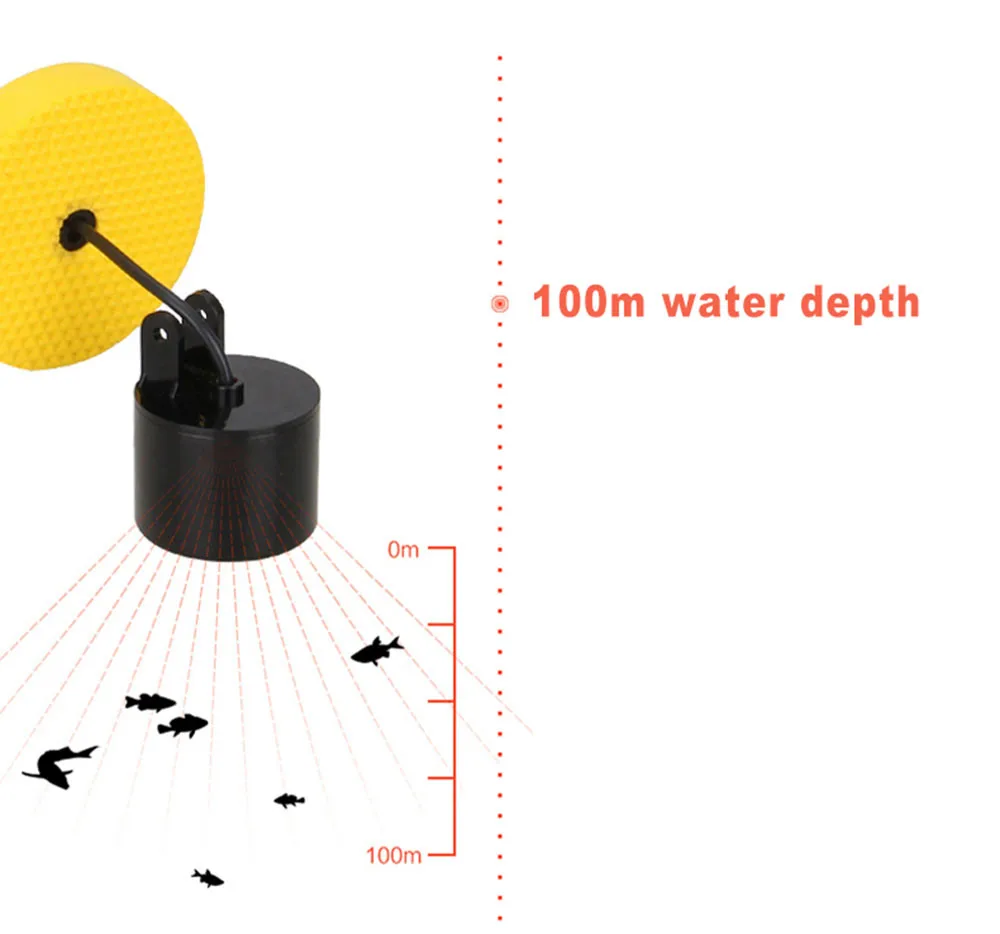 sinalizador sonoro do transdutor fishfinder 0.7-100m que pesca o eco