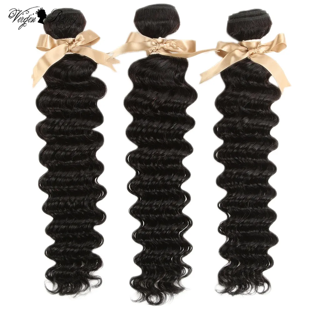 Queen Virgin Remy Malaysian Deep Wave Bundles With Frontal 100% Human Hair 3/4 Bundles With Closure Lace Frontal With Bundles
