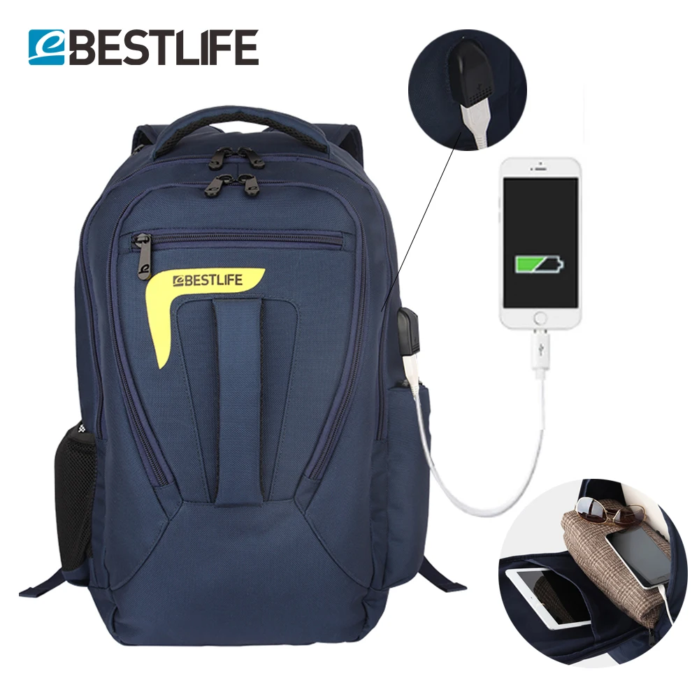 Рюкзак BESTLIFE мужской и женский с usb зарядкой рюкзак для ноутбука 15 6 защитой от