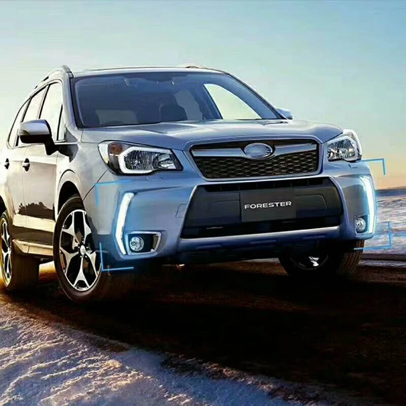 Дневные ходовые огни CSGJMY 2 шт. для Subaru Forester 2013 2014 2015 2016 2017 2018 дневные желтый