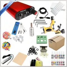 Biomaser TK-2502 Набор для тату 1 машинка для тату пистолет набор черных чернил блок питания ручки для боди-арта набор инструментов для татуажа Перманентный макияж