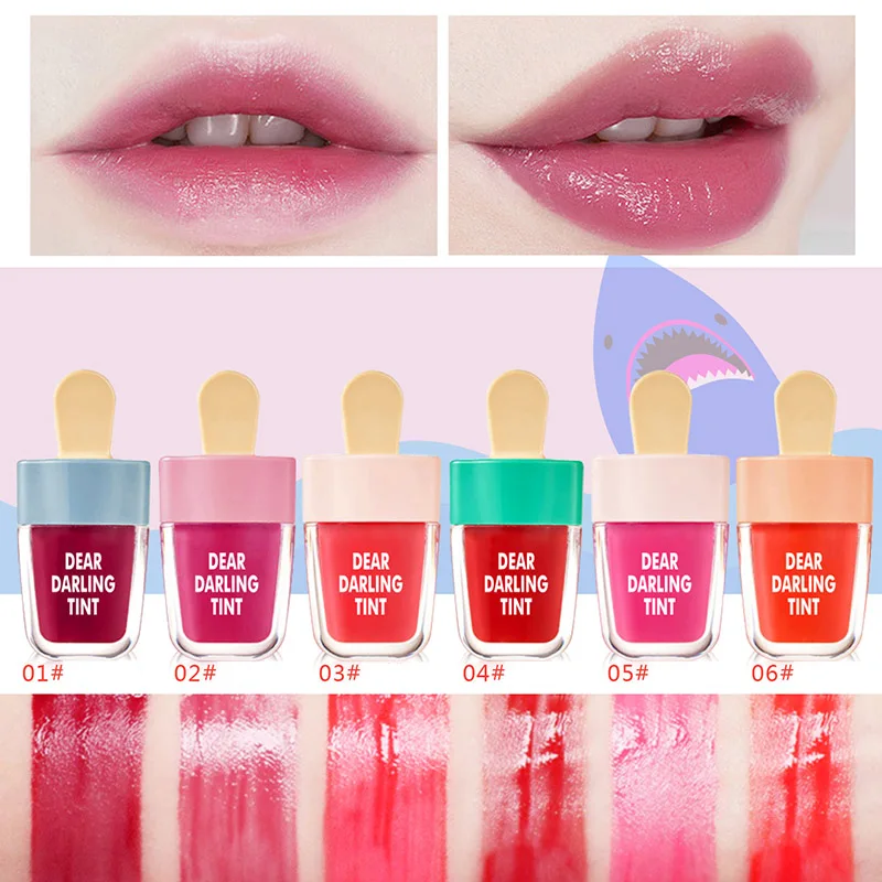 

NOVO Cute Ice Cream Lip Tint Makeup Red Liquid Matte Lipstick Pigment Nude Lasting Moisturizer Lipgloss Cosmetics 998