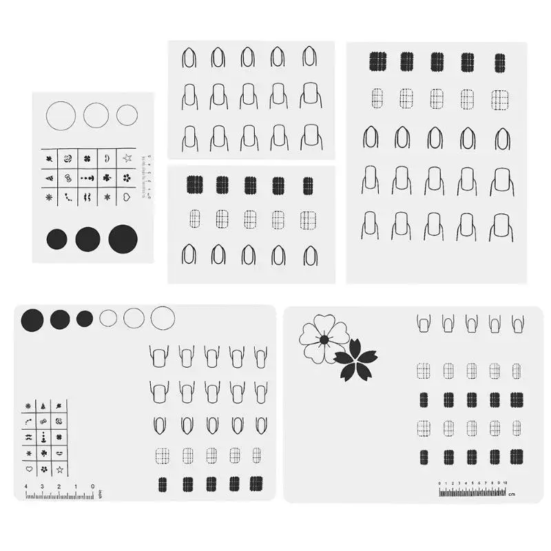 

Women Silicone Gel Nail Polish Filling Plate Manicure Table Nail Form Tips Silicone Mat Nail Art Color Display Nails Accessories