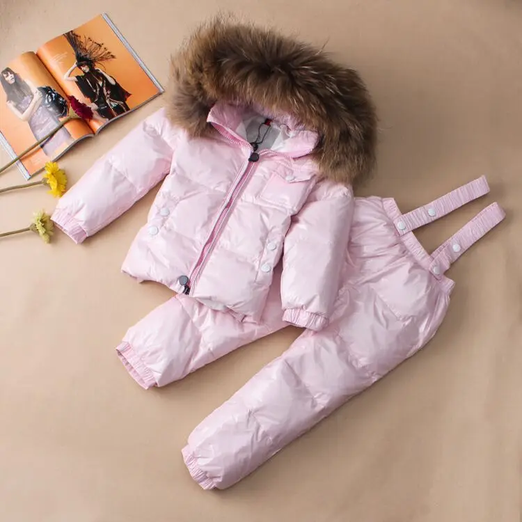 Pink matt Розничная ; зимняя детская одежда для малышей; пуховик; платье; ; зимний костюм на утином пуху для детей - Цвет: Pink matt