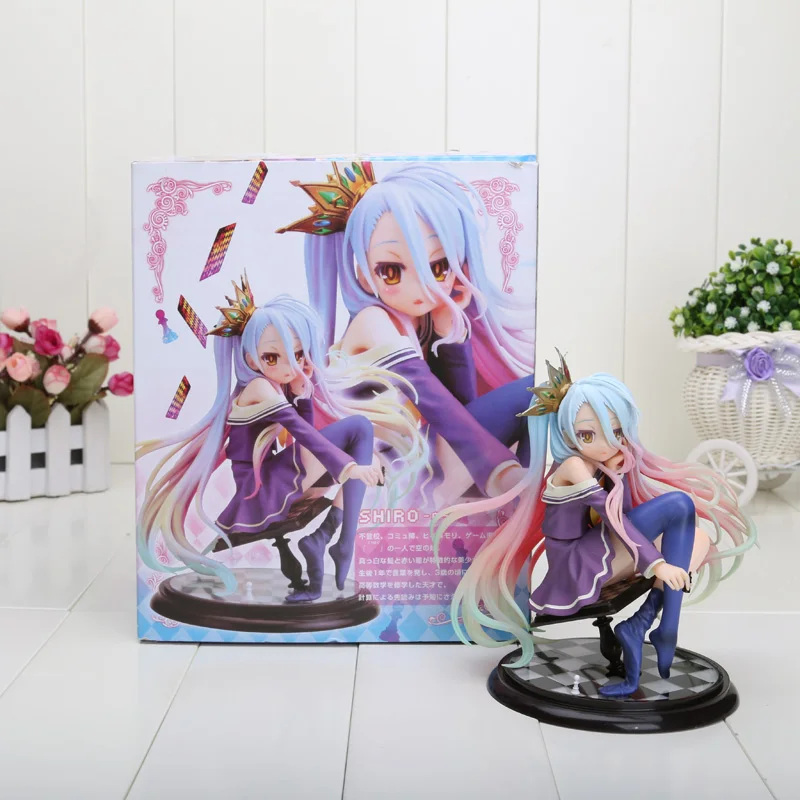 

15cm Retail Anime No Game No Life Shiro 1/7 Scale Boxed PVC Action Figure Toy Collection Model