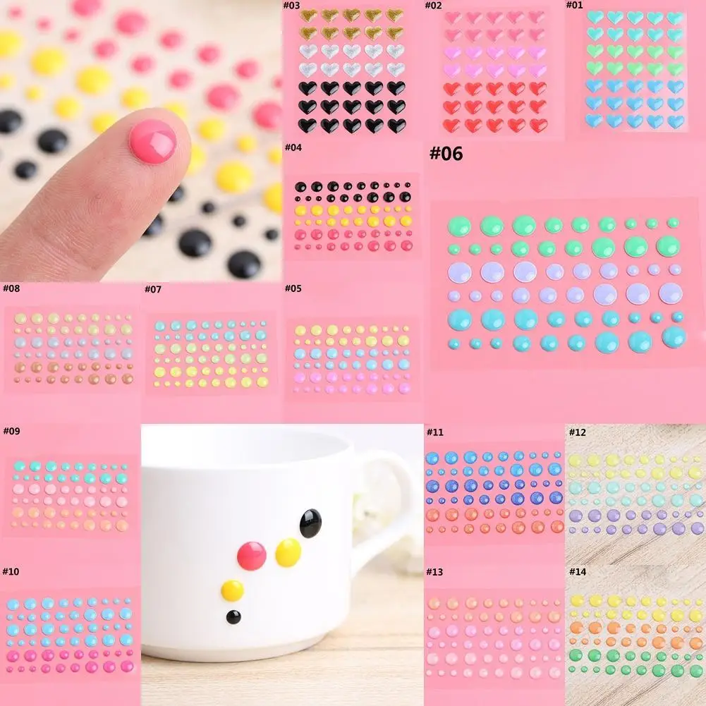 

Sugar Sprinkles Self- adhesive Enamel Dots Resin Sticker for Scrapbooking/ DIY Crafts/ Card Making Decoration
