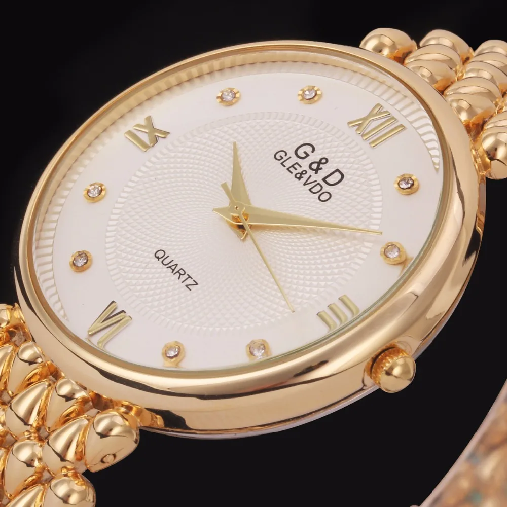 G& D Лидирующий бренд роскошные женские часы Модные кварцевые наручные часы дамский браслет часы Relogio Feminino Hapyy подарки на год