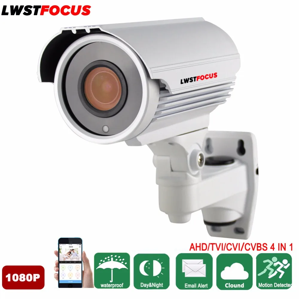 

LWSTFOCUS 1/2.7'' CMOS 1080P AHD Camera 2.8~12mm Manual Zoom Varifocal Lens CCTV IR Cut Filter Camera 2.0MP Outdoor Waterproof