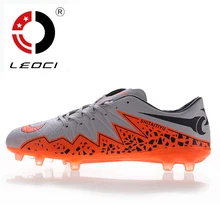 LEOCI New Men Kids Football Boots AG font b Soccer b font Shoes Boys Adult Artificial