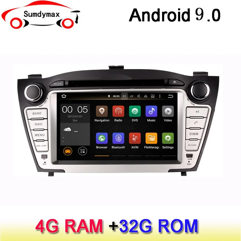 Sale 7inch double din car dvd multimedia player for HYUNDAI TUCPON IX35 TUCPON IX 2009-2015 android 9.0 PX6 6core 4G+64G 0