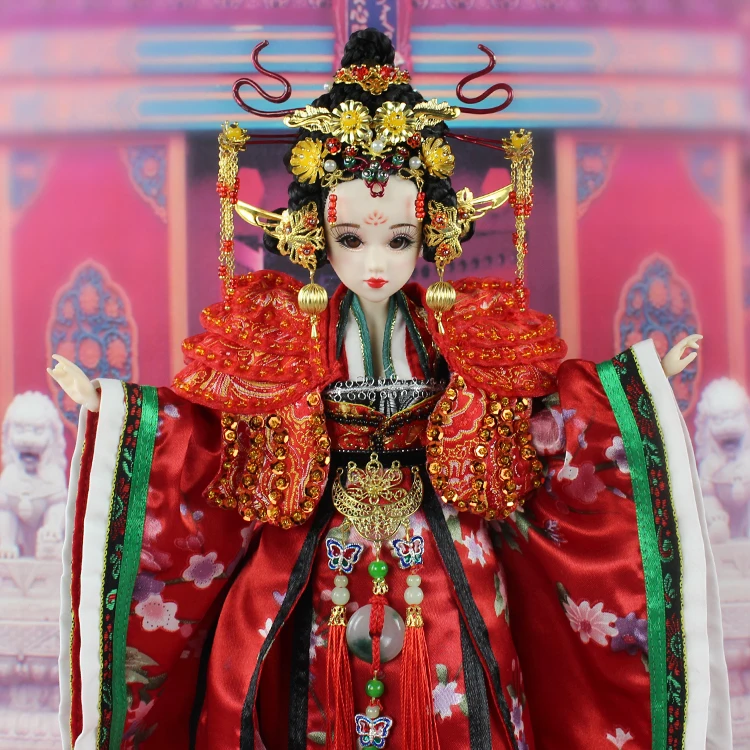 35 см коллекционные китайские куклы императрица Wu Zetian кукла с 12 шарнирами подвижные 3D реалистичные глаза красивая кукла BJD рождественские подарки
