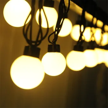 5 m 20 LEDs Kerst LED Globe String Lights Outdoor Kerstverlichting Garland 5 cm Grote bal Pak voor Achtertuin patio End to end Plug