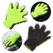 Автомобиль перчатки для мытья тонкой шерсти синель палец Прихватки для мангала из микрофибры мыть перчатки тематические товары про рептилий и земноводных