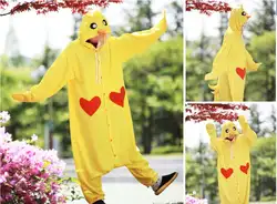 Курица костюмы для взрослых мультфильм пижамы теплая зима милый цыпленок Onesie флиса пижамы