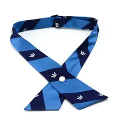 Матч-Бесплатная доставка Синий Корона Крест узел узкий корейский школьная Униформа воротник + галстук комплект из двух предметов