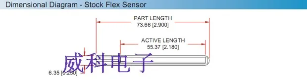 1 шт. гибкий Датчик Flex 2,2 датчик изгиба s электронные перчатки для Arduino(перчатки в комплект не входят