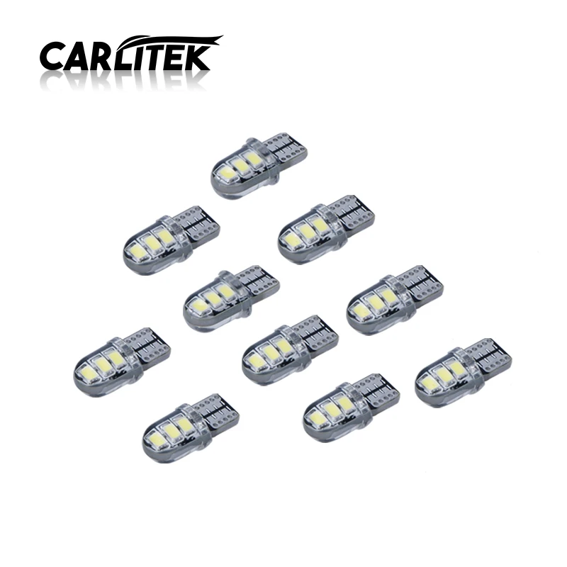 

CARLitek Car Led T10 2835 6SMD Auto Bulb Lamp W5W 168 194 Led Signal Lamp Inside Coche Vehicle Automotivl Dome Lights 10PCS