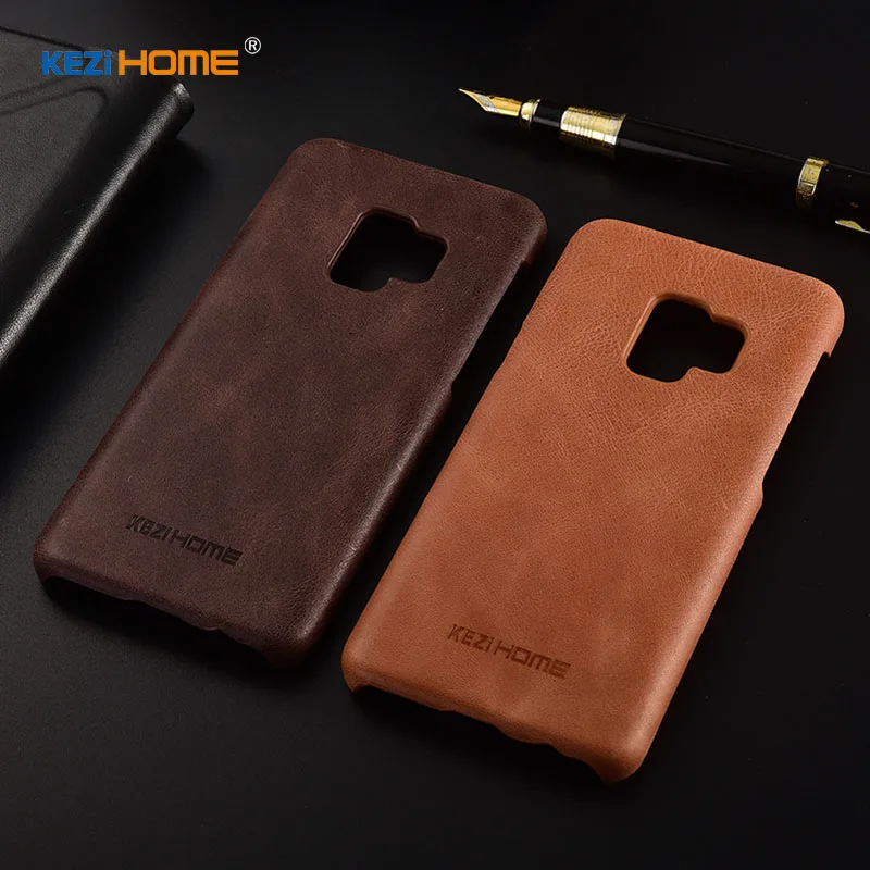 

for Samsung Galaxy S9 case KEZiHOME Frosted Genuine Leather Hard Back Cover capa For Samsung S9 5.8'' Phone Protector cases