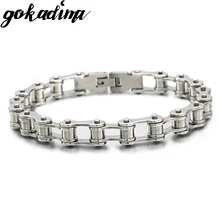 Ручная цепь, мужской браслет из нержавеющей стали 316L, велосипедная цепь, ювелирное изделие, 22 см, 8 мм, сувенирный подарок,,, WB070