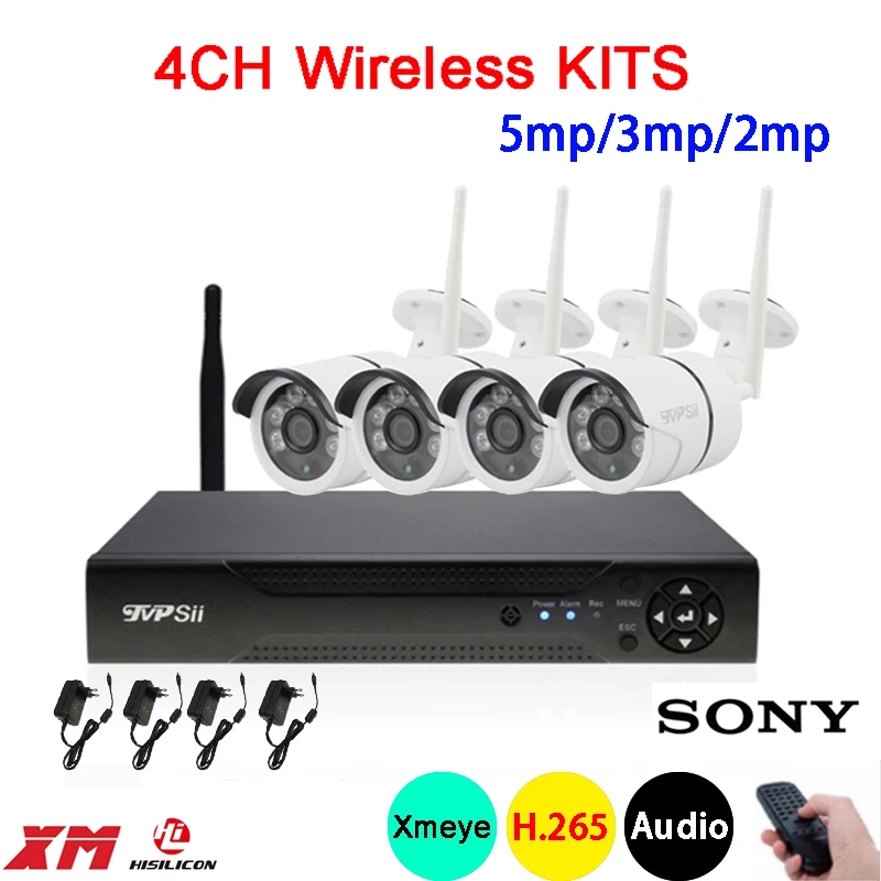 

5mp/3mp/2mp Dahua six array Infrared ICsee Waterproof Audio H.265+ 25fps 4CH 4Channel WIFI Wireless IP Camera kits FreeShipping