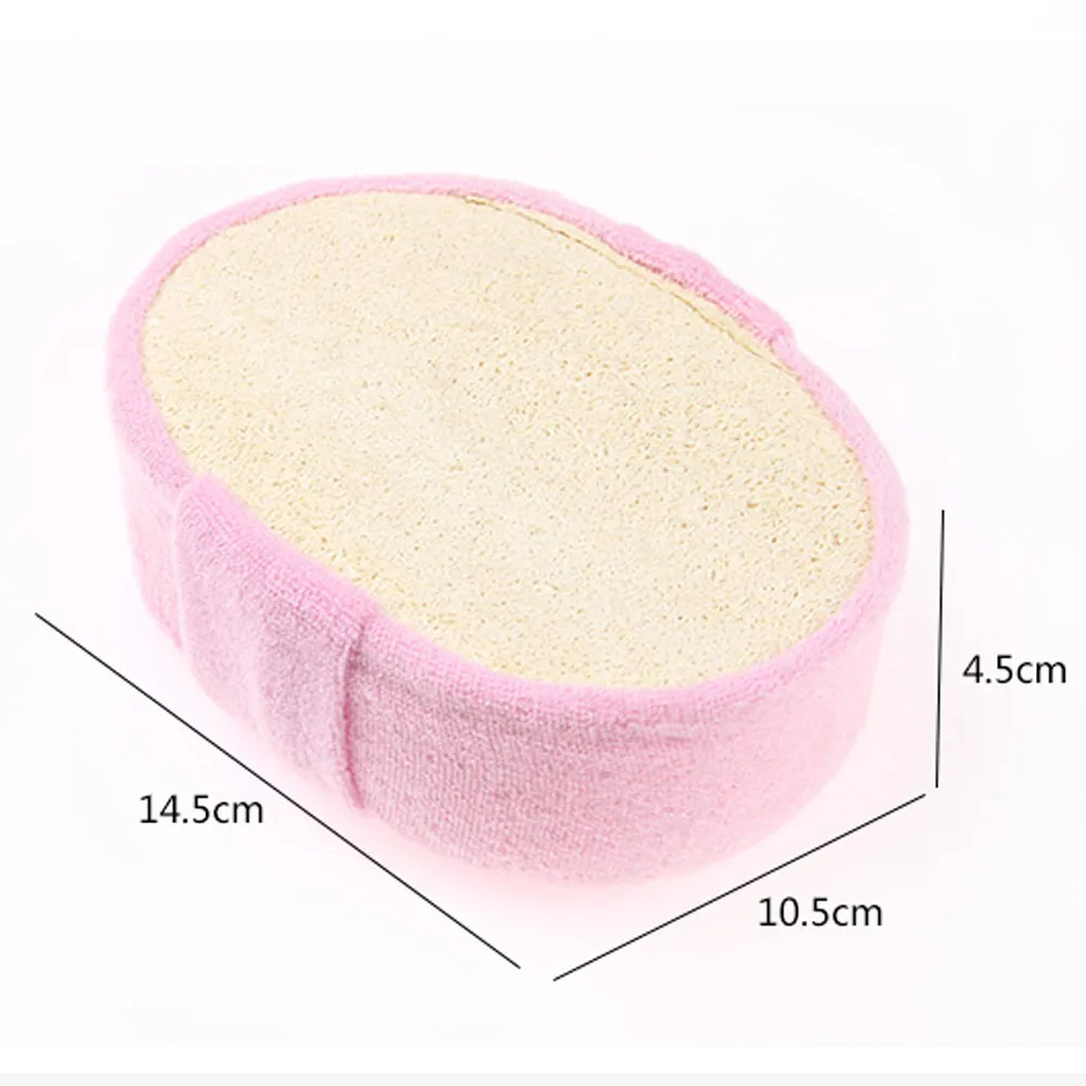 

Bath brush 2019 Natural Loofah Sponge Bath Massage Brush Body Face Cleaning Scrubber Pad