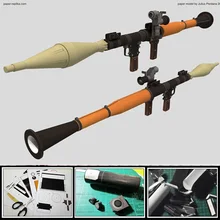 3D Paper Model RPG 7 Bazooka Can Assemble Firearm Finished Length 120cm Paper Weapon For Cosplay