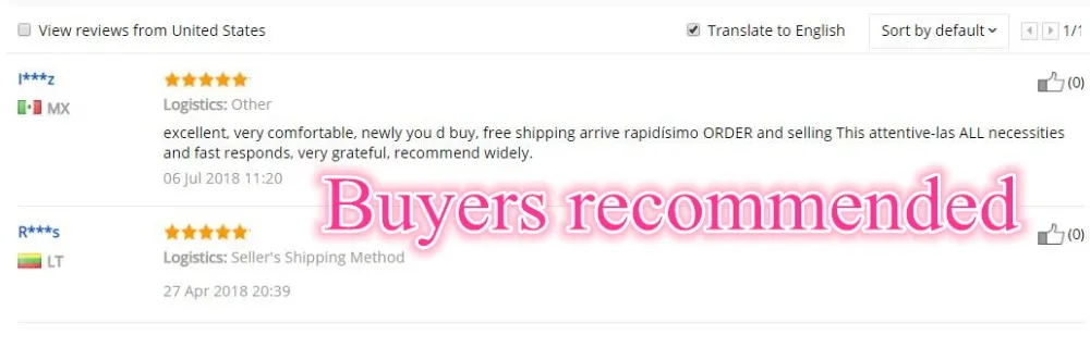Buyers recommended
