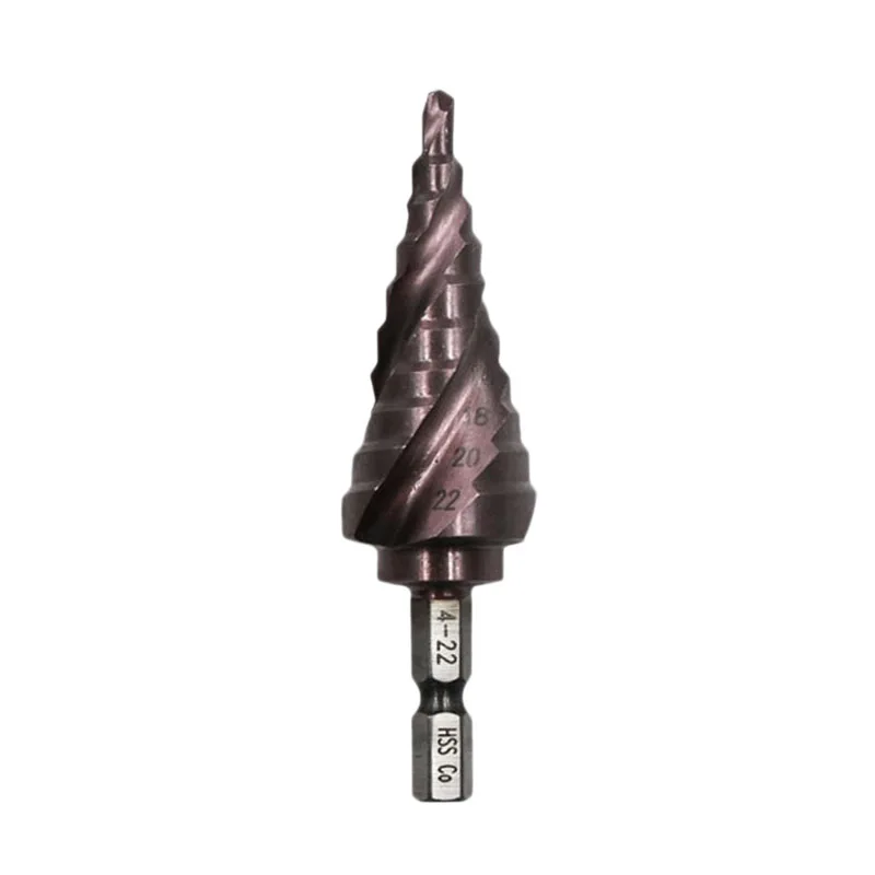 

4-22 Hex Shank Cobalt Step Drill Bit Steel Hole Opener Countersunk Head Pagoda Drill