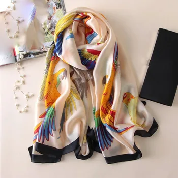 

New Fashion Scarves Women Thin Section Silk Scarf Summer Sunscreen Shawl Dual Purpose Color Print Summer Sunscreen Shawl Scarves