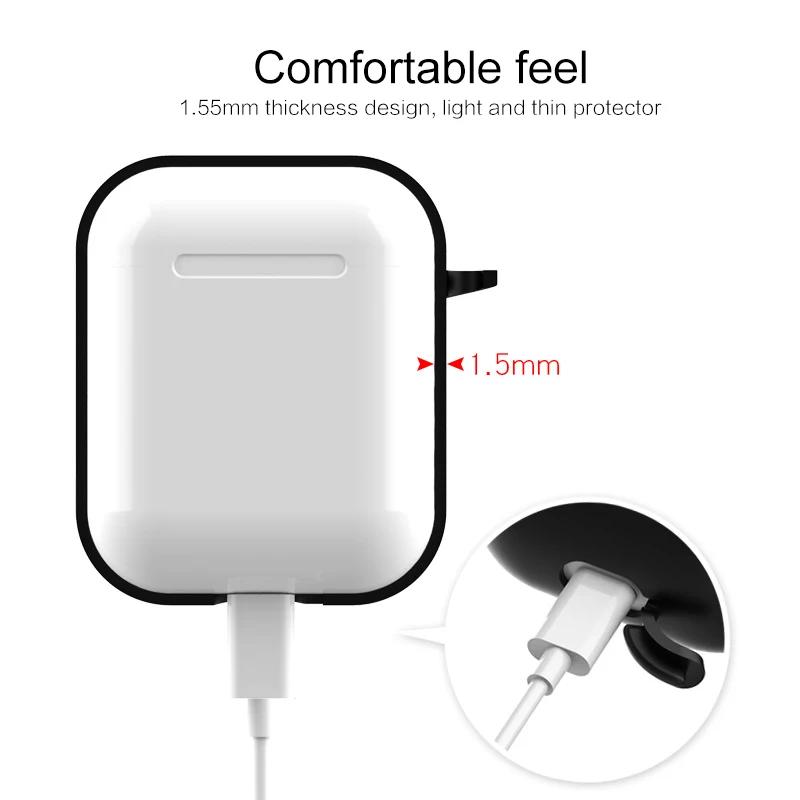 Силиконовый чехол s для Airpods 2 й роскошный защитный наушников Apple Airpods2 Air Pods