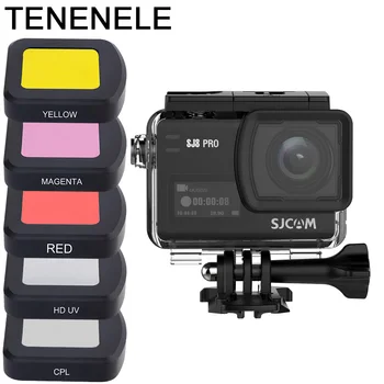 

Sport Camera Filter on Waterproof Case Housing For Sjcam SJ8 Pro/Plus/Air UV Polarizing Color diving Camera Filters Accessories