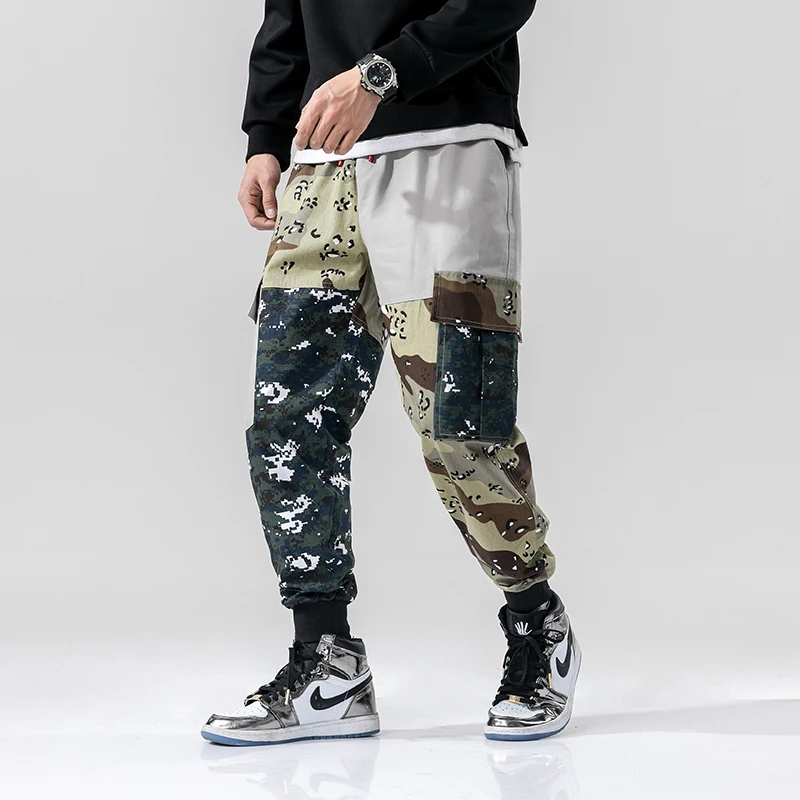 

Multi-pocket CAMOUFLAGE JOGGER Pants 2019 Spring Korean Style Elastic Waist Cargo Pants Beam Pants Camouflage pants