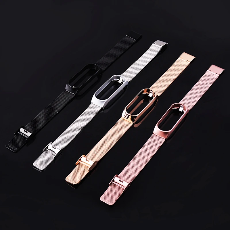  YUEDAER Smart Bracelet Strap For Xiaomi Mi Band 3 Stainless Steel Metal Strap For Xiaomi Mi Band 4  - 32953632911