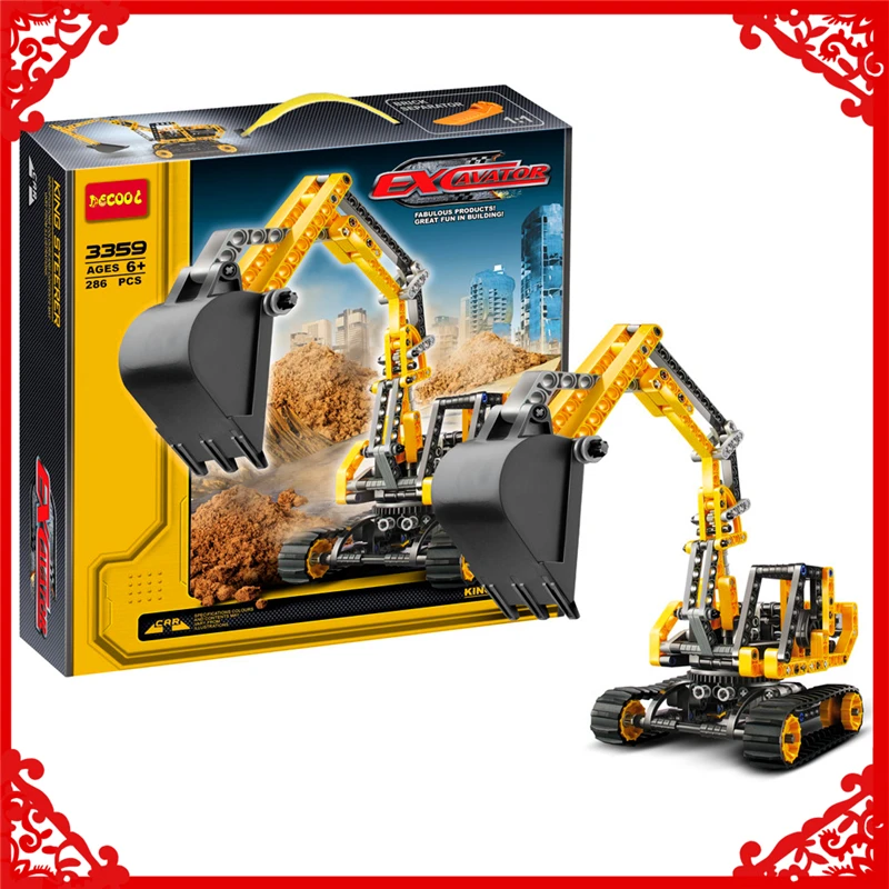 

Decool 3359  Technic City Series Excavator 286Pcs Bricks Building Blocks DIY Figure Educational Assemble Toy Gifts For Kids