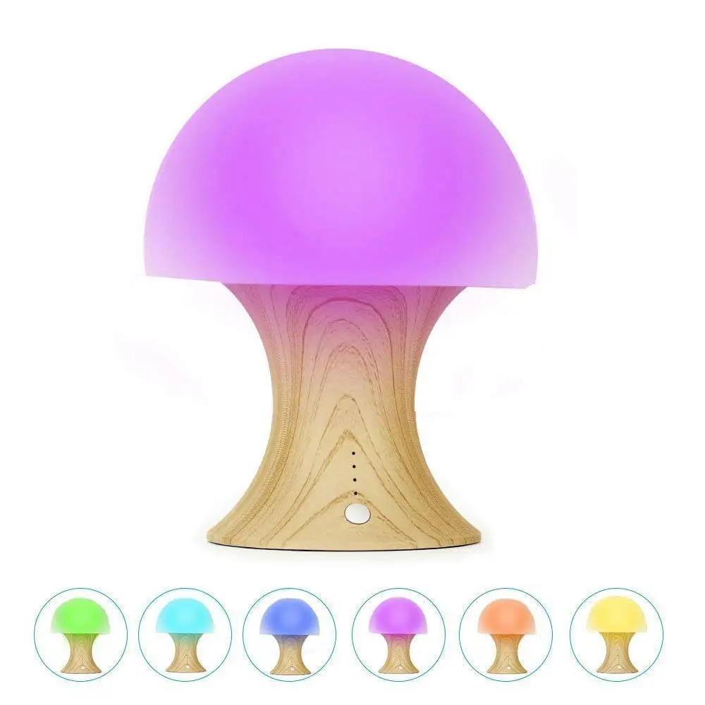 

LED Night Light Silicone Mushroom Nursery Children Nightlight USB Rechargeable Dimmable Timer Mood Lamp Kids Bedside Night Lamp